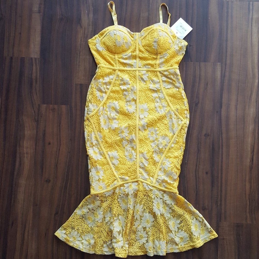 Yellow Bustier Dress
